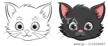 From Sketch to Colorful Vector Cat 111626997