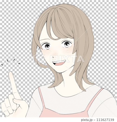 girl showing tips 111627139