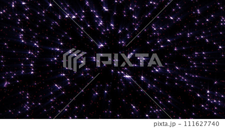 Abstract cosmic background of energetic bright glowing magical stars on a dark sky background 111627740