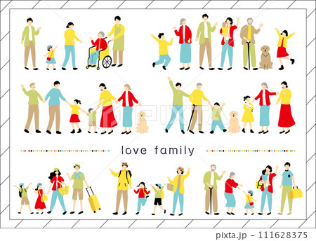 家族のイラスト素材集 家族のイラスト素材集 111628375