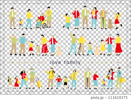 家族のイラスト素材集 家族のイラスト素材集 111628375