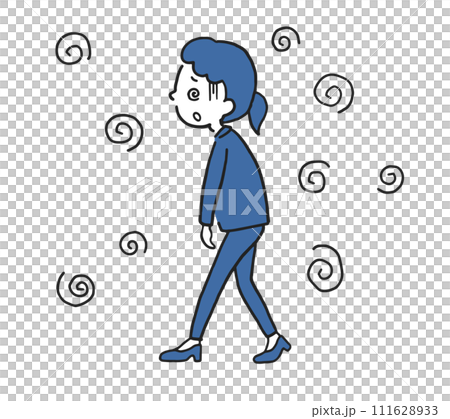 くたくたな働く女性 111628933