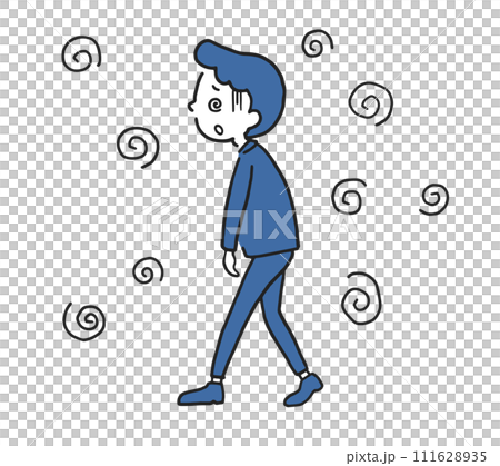 くたくたな働く男性 111628935