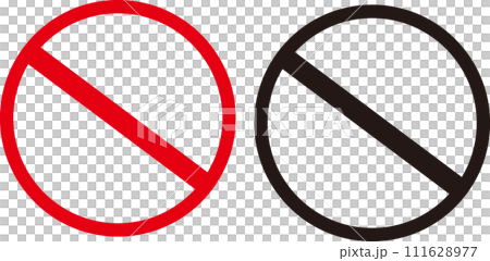 禁止マーク　ピクトグラムセット 111628977