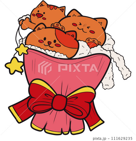 The illustration of a bouquet The illustration of a bouquet 111629235
