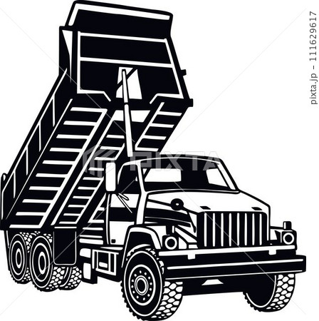 Dump Truck - Industrial Dump Truck Dumper Equipment Builder Building Build 111629617
