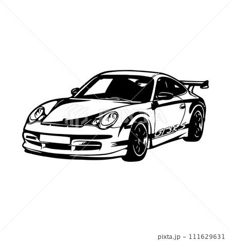 Muscle car - Classic Car, Stencil, Silhouette, Vector Clip Art for tshirt and emblem Muscle car - Classic Car, Stencil, Silhouette, Vector Clip Art for tshirt and emblem 111629631