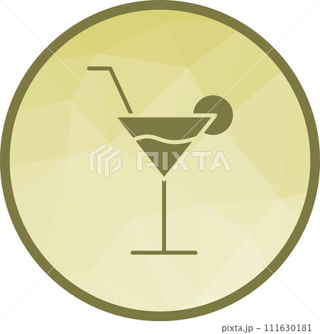 Cocktail icon vector image. 111630181