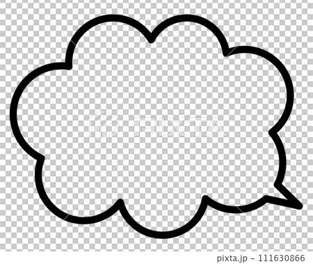簡單蓬鬆雲線條畫語音氣泡 簡單蓬鬆雲線條畫語音氣泡 111630866