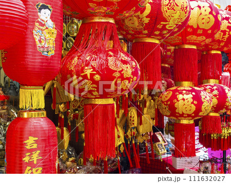 タイ・バンコク チャイナタウン 赤い提灯 / Bangkok, Thailand 111632027