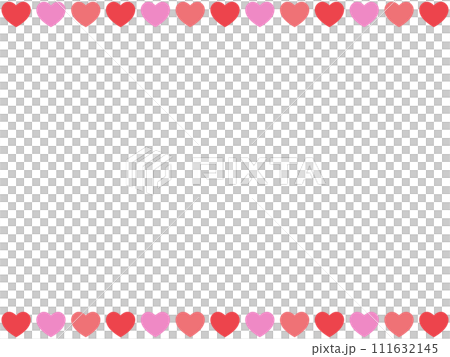 可愛的心型橫框~情人節等~ 可愛的心型橫框~情人節等~ 111632145
