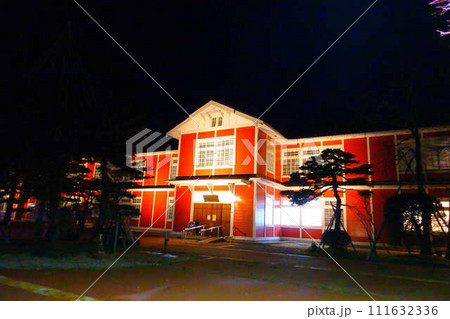 旧長井小学校第一校舎 ライトアップ 旧長井小学校第一校舎 ライトアップ 111632336