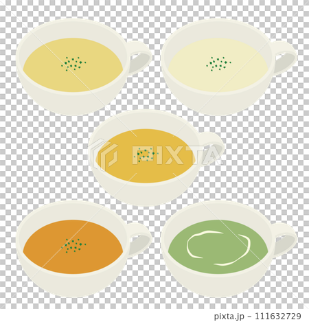 杯子裡的湯的插圖 111632729