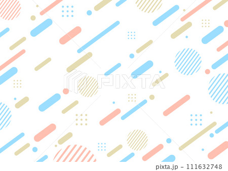 ピンク　ブルー　幾何学パターン　背景素材 111632748