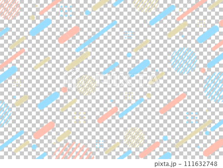 ピンク　ブルー　幾何学パターン　背景素材 111632748