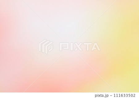 ピンク・黄色パステルのシンプルな背景 グラデーション ピンク・黄色パステルのシンプルな背景 グラデーション 111633502