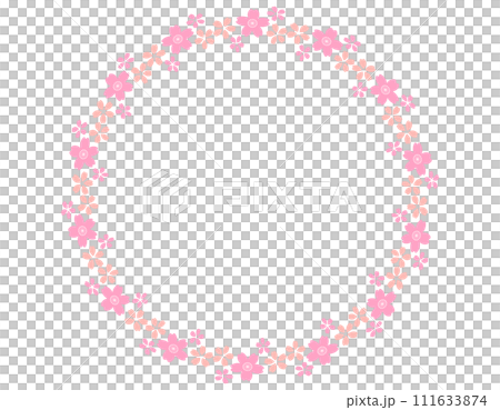 簡約櫻花圓框2 111633874