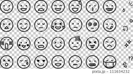 臉部圖示臉部表情設定單色 111634232
