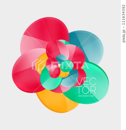 Geometric circles background. Creative minimal composition 111634392