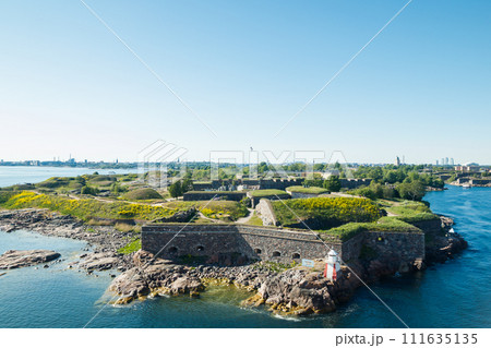 Fortress of Suomenlinna near Helsinki, Finland. View from sea. Fortress of Suomenlinna near Helsinki, Finland. View from sea. 111635135