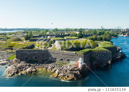 Fortress of Suomenlinna near Helsinki, Finland. View from sea. Fortress of Suomenlinna near Helsinki, Finland. View from sea. 111635139