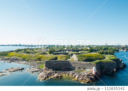 Fortress of Suomenlinna near Helsinki, Finland. View from sea. Fortress of Suomenlinna near Helsinki, Finland. View from sea. 111635142