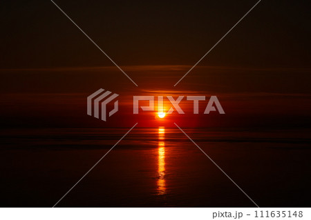 Magical sunset over the Gulf of Finland, Baltic sea 111635148