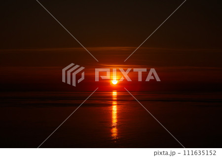 Magical sunset over the Gulf of Finland, Baltic sea 111635152