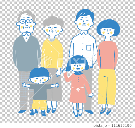 幸せな三世代家族 111635190