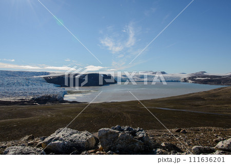 Arctic landscape with sea and mountains in Svalbard, Norway Arctic landscape with sea and mountains in Svalbard, Norway 111636201