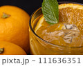 冷たい炭酸とオレンジとミント 111636351