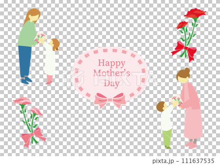 Mother's Day Speech Bubble Set Cute Mother's Day Speech Bubble Set Cute 111637535