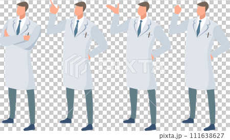 Male medical worker pose set 111638627