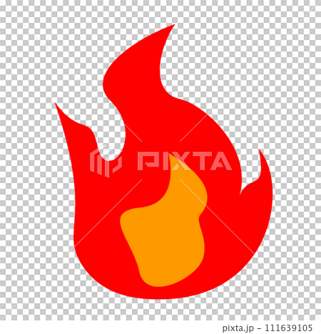 Simple flame icon 111639105
