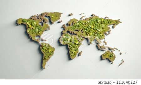 Map made from sustainable materials 111640227