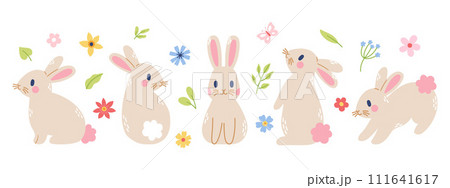 Vector rabbits collection Vector rabbits collection 111641617