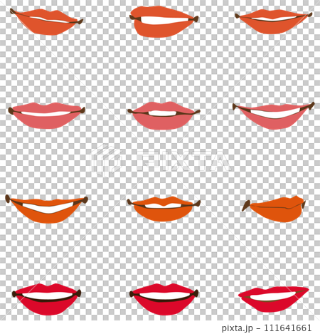 parts model. Illustration collection 03 depicting various shapes of women's mouths. parts model. Illustration collection 03 depicting various shapes of women's mouths. 111641661