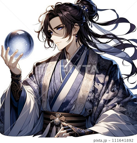 マルの札を持ったイケメン占い師 マルの札を持ったイケメン占い師 111641892