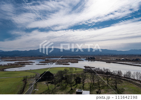 福島潟（新潟県新潟市）の風景 111642198