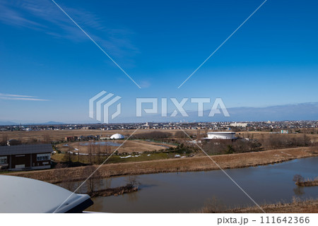 福島潟（新潟県新潟市）の風景 111642366