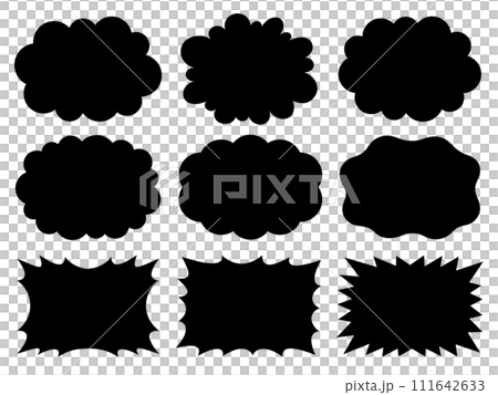 Cloud-shaped and spiked horizontal frame set 111642633