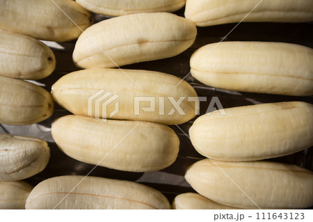 Close up of fresh white banana 111643123