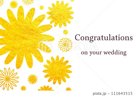 結婚祝いのメッセージカード 111643515