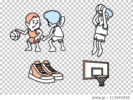 バスケットボールのイラスト 111643836
