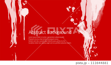 White ink brush stroke on red background. Japanese style. Vector illustration grunge stains. Brushes illustration. 111644881
