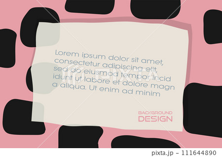 Abstract retro color pattern cartoon texture for doodle geometric elements background. Vector trend shape for brochure cover template design. 111644890