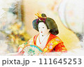 ひな祭り　お内裏様とお姫様 111645253