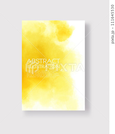 Bright yellow textures, abstract hand painted watercolor banner. Bright yellow textures, abstract hand painted watercolor banner. 111645530