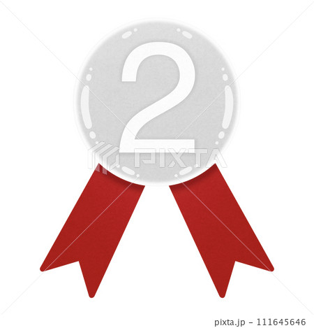 Second Medal With Ribbon Silver Medal With Ribbon illustration Shiny Award Medal illustration Second Medal With Ribbon Silver Medal With Ribbon illustration Shiny Award Medal illustration 111645646