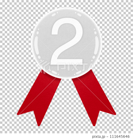 Second Medal With Ribbon Silver Medal With Ribbon illustration Shiny Award Medal illustration Second Medal With Ribbon Silver Medal With Ribbon illustration Shiny Award Medal illustration 111645646